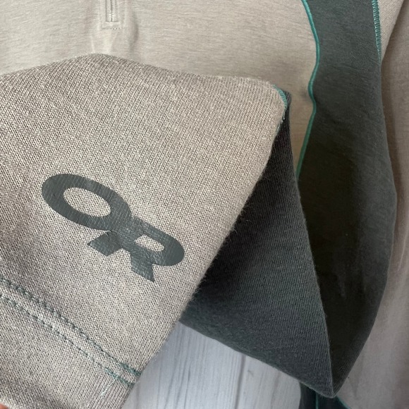 Outdoor Research Size Large Blackridge Top 9" Front Zipper Slate/Pewter Wool EUC - Picture 9 of 11